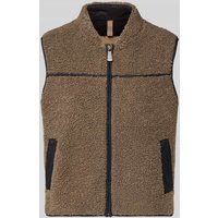 MOS MOSH Weste mit Teddyfell Modell 'Rowe' in Taupe, Größe S von MOS MOSH