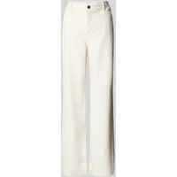 MOS MOSH Wide Leg Jeans mit Leistentaschen Modell 'SOEY BEAUMONT' in Ecru, Größe 26 von MOS MOSH