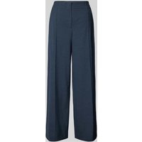 MOS MOSH Wide Leg Stoffhose mit fixierten Bügelfalten Modell 'Nila Roy' in Rauchblau, Größe 42 von MOS MOSH