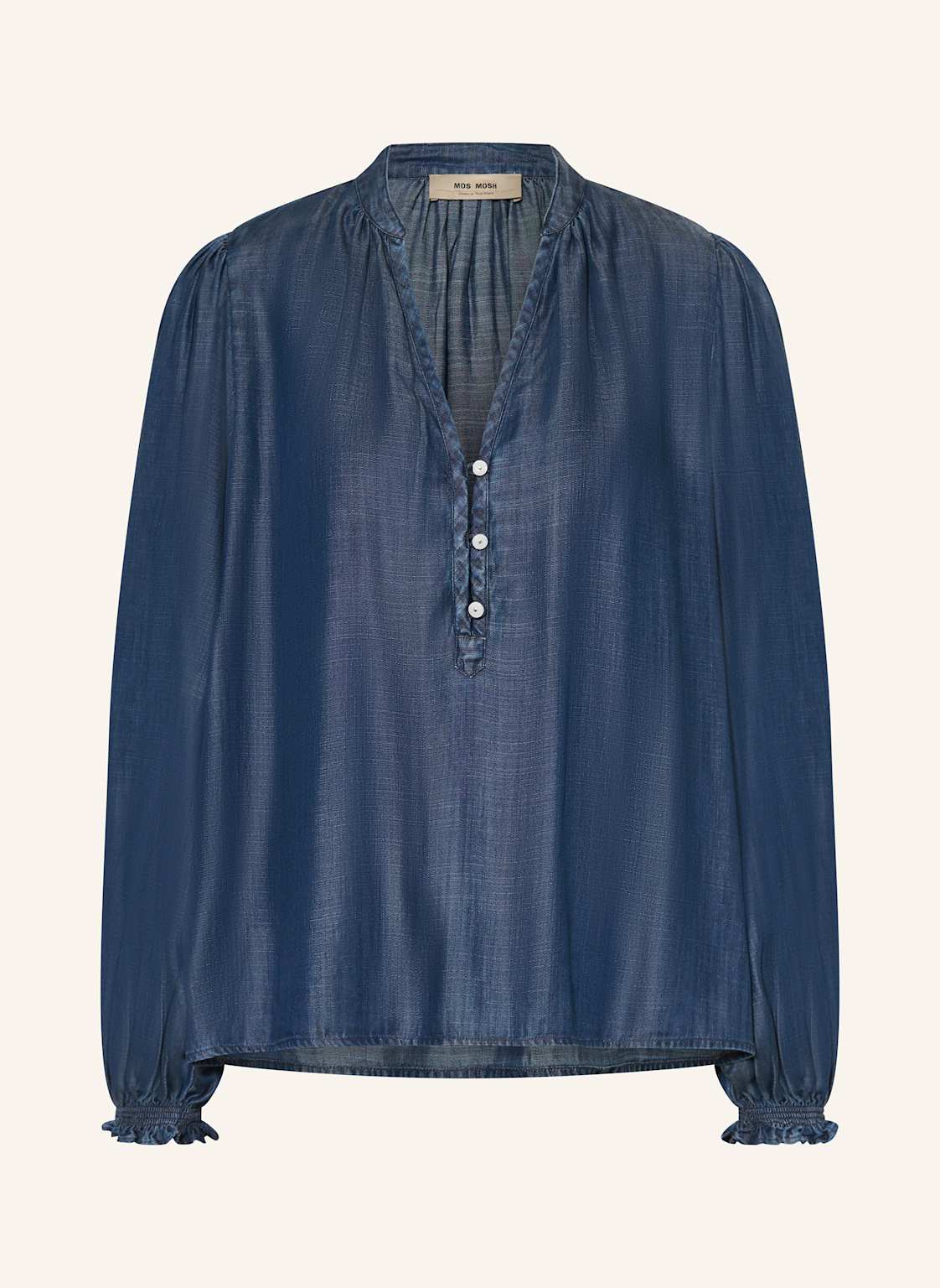 Mos Mosh Blusenshirt Mmtazzin In Jeansoptik blau von MOS MOSH