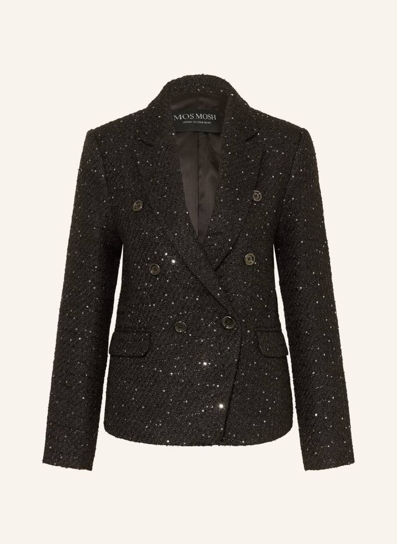 Mos Mosh Bouclé-Blazer Mmbelize Mit Pailletten schwarz von MOS MOSH