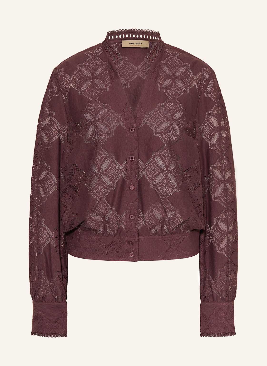 Mos Mosh Hemdbluse Monia Aus Lochspitze rot von MOS MOSH