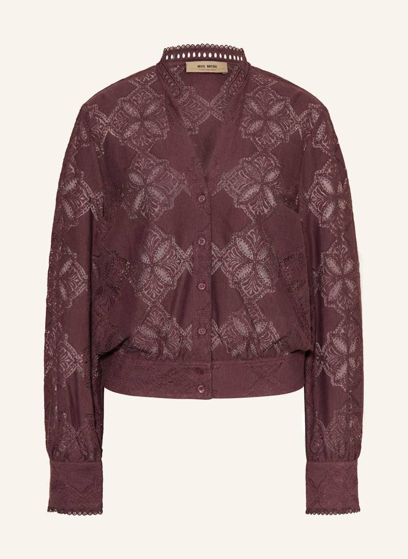 Mos Mosh Hemdbluse Monia Aus Lochspitze rot von MOS MOSH