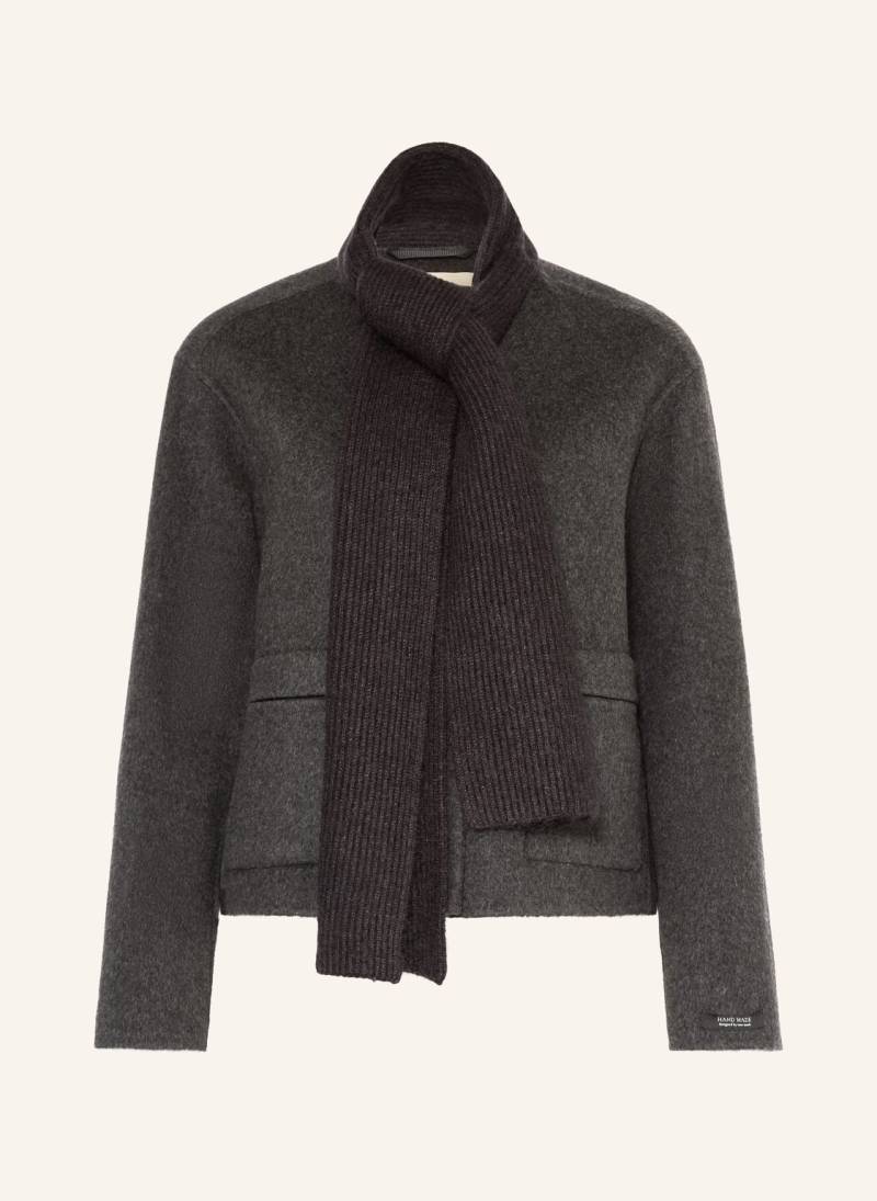 Mos Mosh Kastenjacke Mmmaria Mit Abnehmbarem Schal grau von MOS MOSH