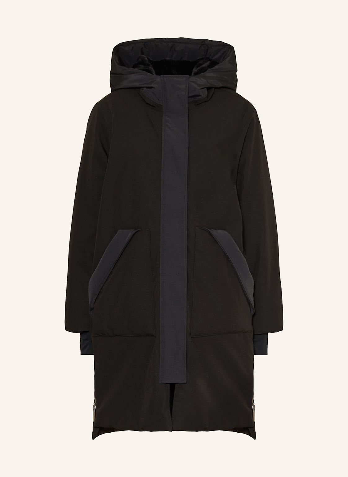 Mos Mosh Parka Lissa Mit Kunstpelz schwarz von MOS MOSH