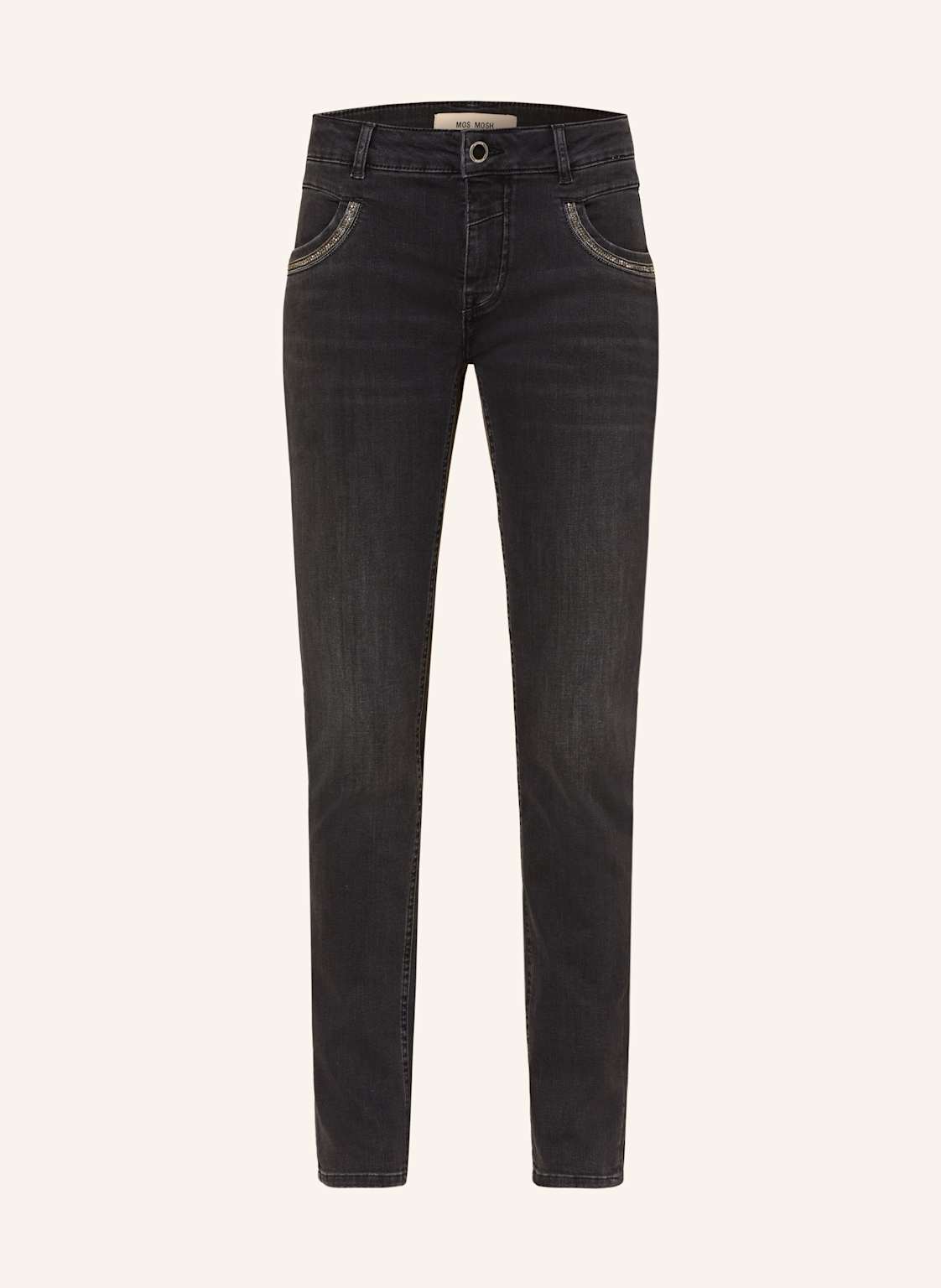 Mos Mosh Skinny Jeans Mmnaomi Salute Mit Schmucksteinen schwarz von MOS MOSH