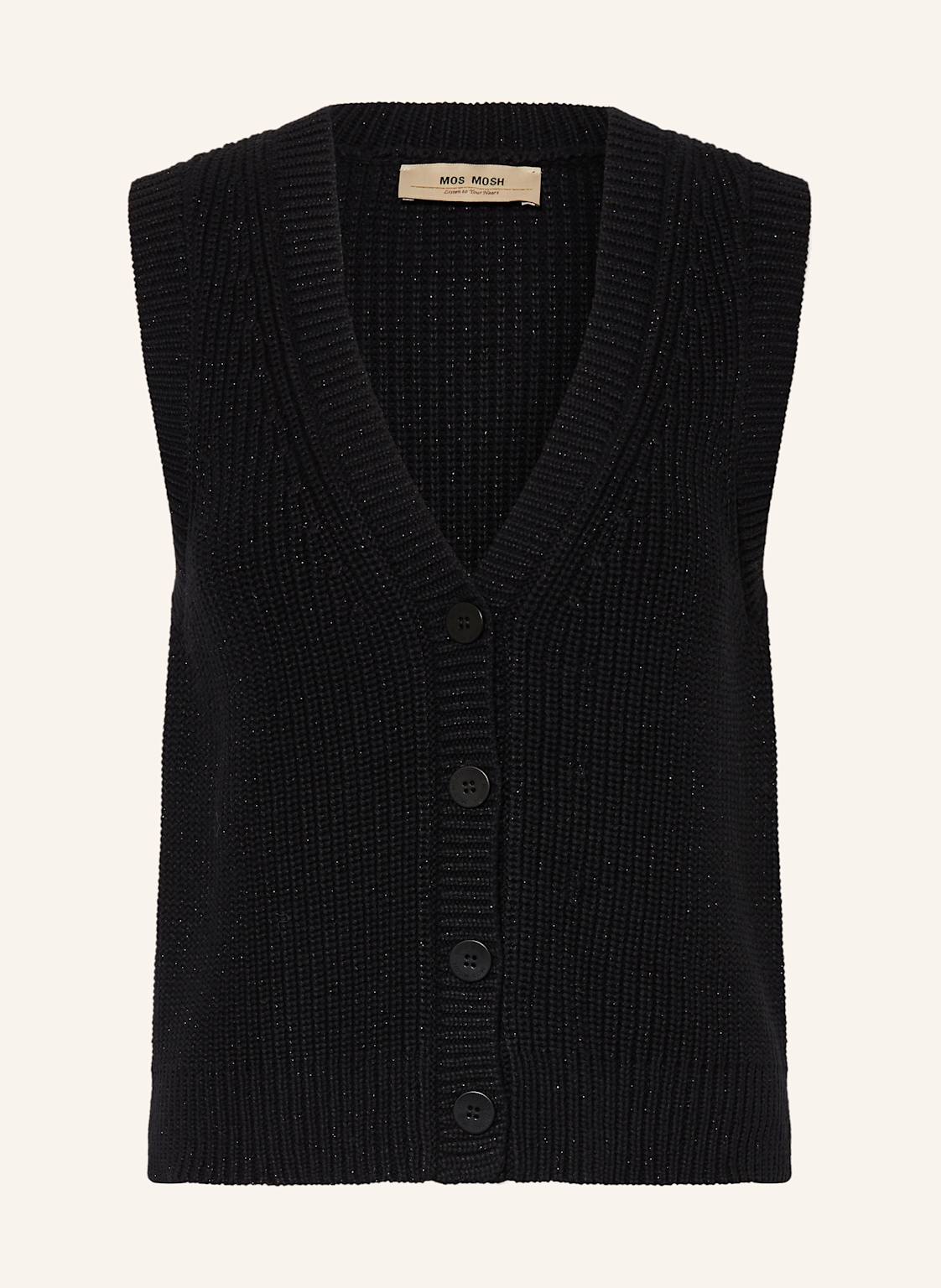 Mos Mosh Strickweste Mmkirby Mit Glitzergarn schwarz von MOS MOSH