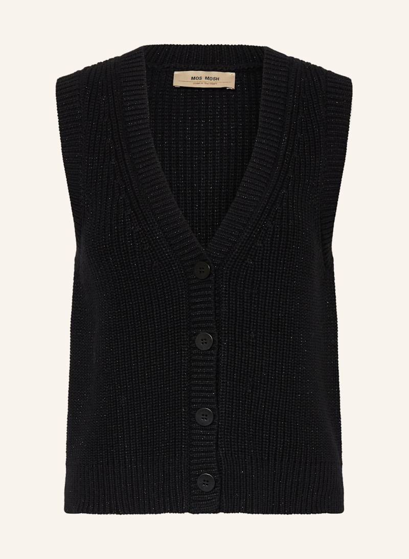 Mos Mosh Strickweste Mmkirby Mit Glitzergarn schwarz von MOS MOSH