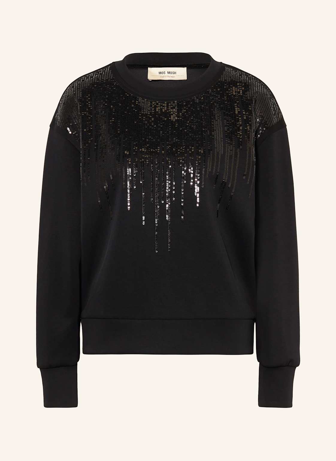 Mos Mosh Sweatshirt Mmneve Mit Pailletten schwarz von MOS MOSH
