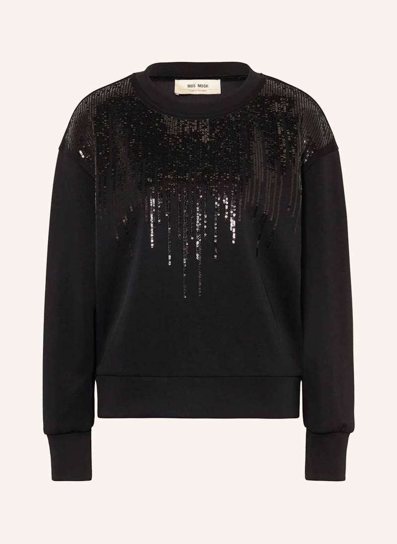 Mos Mosh Sweatshirt Mmneve Mit Pailletten schwarz von MOS MOSH