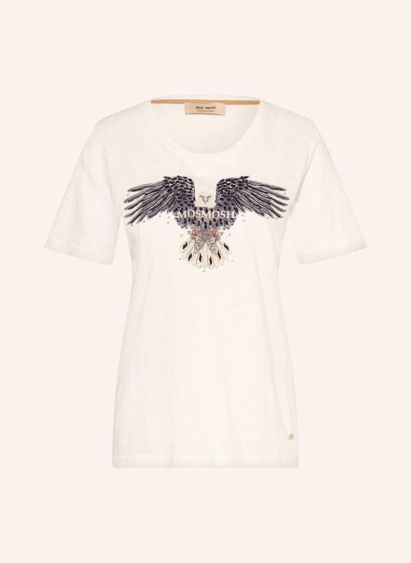 Mos Mosh T-Shirt Kylah Mit Schmucksteinen Und Pailletten weiss von MOS MOSH