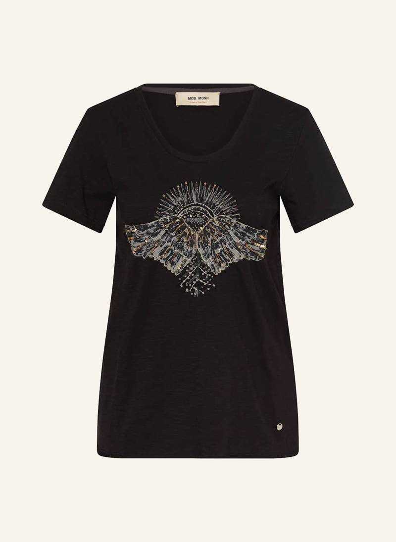Mos Mosh T-Shirt Mmnadine Mit Schmuckperlen Und Pailletten schwarz von MOS MOSH