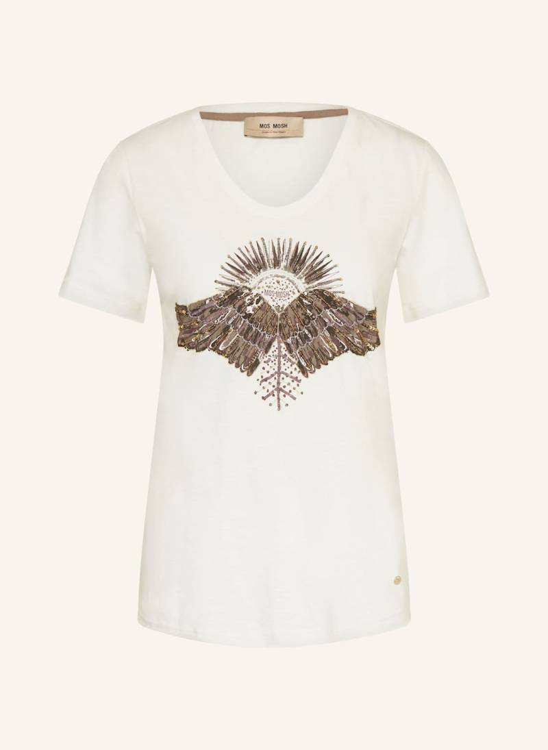 Mos Mosh T-Shirt Mmnadine Mit Schmuckperlen Und Pailletten weiss von MOS MOSH