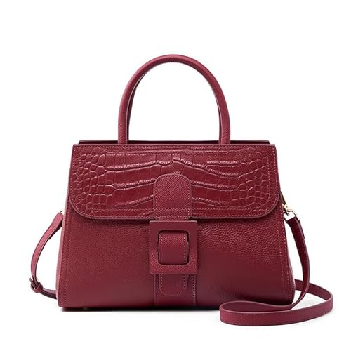 MOSAMHUA Damen Handtasche Leder Umhängetasche Schultertasche Mode Clutch Tasche Henkeltasche für Business Arbeit Einkaufen Reisen von MOSAMHUA