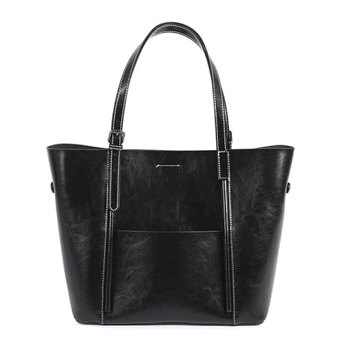 MOSAMHUA Damen Handtasche Schultertasche Vintage Leder Shopper Mode Arbeitstasche Umhängetasche Tote Tasche für Damen Henkeltaschen von MOSAMHUA