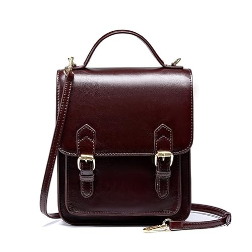 MOSAMHUA Damen-Rucksack Leder Casual Daypack Kleiner Rucksack Handtasche für Damen Mode Leichtgewichtige Umhängetasche Mehrzweck-Reisetasche von MOSAMHUA