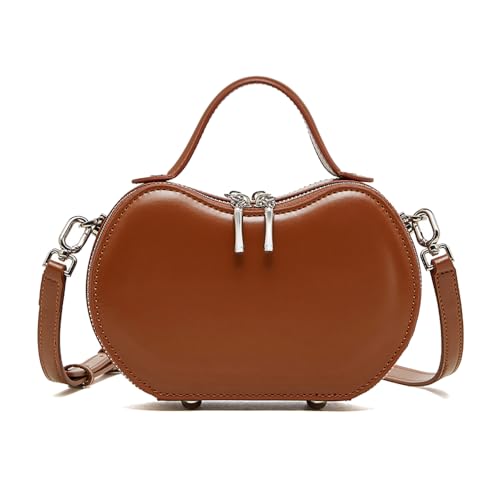 MOSAMHUA Echt Leder Damen Apfel-Tasche | Einzigartiges Design Wandelbare Unterarm- & Schultertasche | Stylisch Kompakt für Arbeit & Alltag | Premium Handgefertigte Handtasche von MOSAMHUA