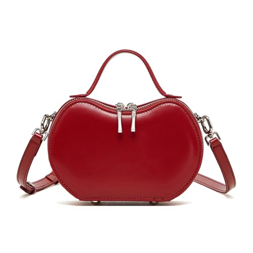 MOSAMHUA Echt Leder Damen Apfel-Tasche | Einzigartiges Design Wandelbare Unterarm- & Schultertasche | Stylisch Kompakt für Arbeit & Alltag | Premium Handgefertigte Handtasche von MOSAMHUA