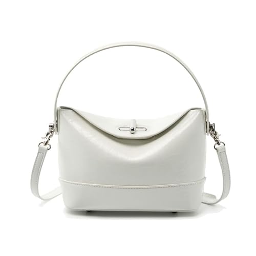 MOSAMHUA Echt Leder Damen Eimer-Tasche | Premium Minimalistisches Wandelbares Tote | Unikales Design Schulter- & Crossbody-Handtasche für Alltag | Handgefertigte Luxusaccessoire von MOSAMHUA