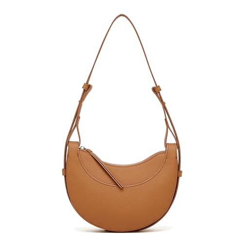 MOSAMHUA Echt Leder Damen Mondsichel-Tasche | Einzigartiges Design Wandelbare Crossbody & Unterarm Satteltasche | Premium Qualität Handgefertigte Luxushandtasche | Stylische Minimalistische Tasche von MOSAMHUA
