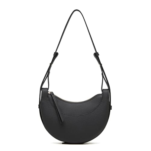 MOSAMHUA Echt Leder Damen Mondsichel-Tasche | Einzigartiges Design Wandelbare Crossbody & Unterarm Satteltasche | Premium Qualität Handgefertigte Luxushandtasche | Stylische Minimalistische Tasche von MOSAMHUA