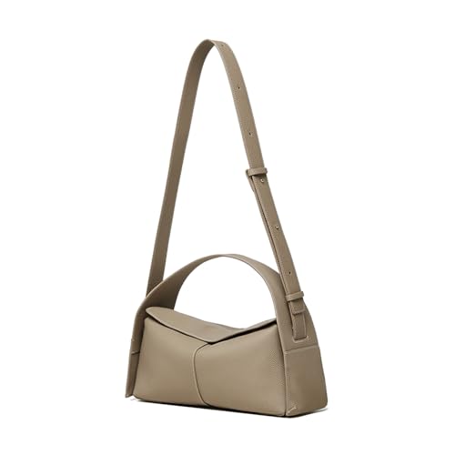 MOSAMHUA Echt Leder Damenhandtasche | Abnehmbarer Gurt Minimalistischer Schulterbeutel | Wandelbare Tote Tasche für Arbeit & Alltag | Stylische Damenaccessoire von MOSAMHUA