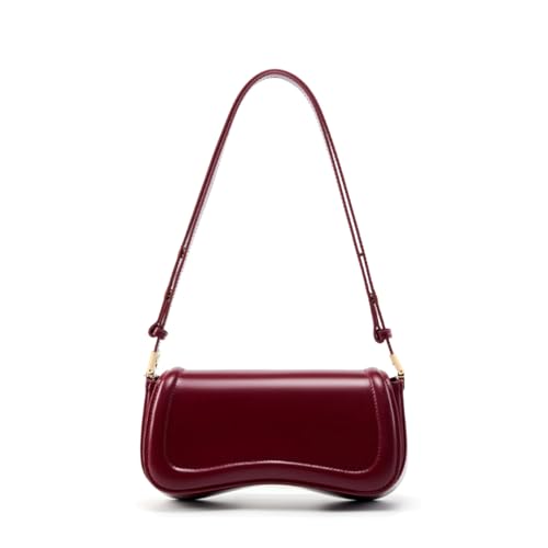 MOSAMHUA Echtes Leder Unterarm Tofu Tasche Personalisierte Einfache Trendy Straße Temperament Damen Schulter schräg Kreuz Tasche von MOSAMHUA