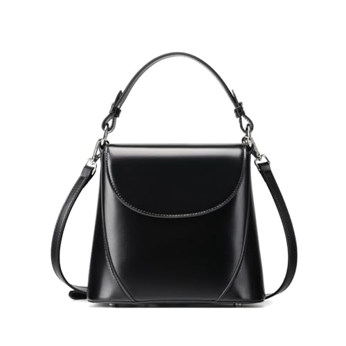 MOSAMHUA Einzigartiges Design Echt Leder Damenhandtasche | Minimalistischer Zylinder-Barrel-Tasche | Premium Wandelbare Schulter- & Crossbody-Tasche | Handgefertigte Luxus-Tasche von MOSAMHUA