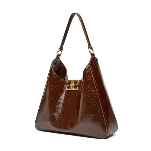 MOSAMHUA Exklusive Damen Hobo Tasche aus Echtleder Geräumige Vintage Umhängetasche mit verstellbarem Riemen Elegante Aktentasche für Alltag und Beruf von MOSAMHUA