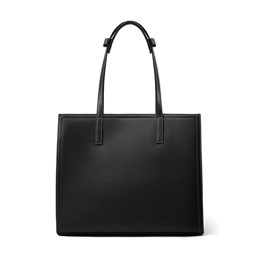MOSAMHUA Exklusive Damen Ledertasche mit Notebook-Fach Hochwertige Büroaktentasche für Pendler Geräumige Unikat Shopper aus Echtleder von MOSAMHUA