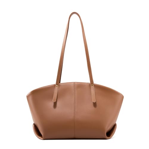MOSAMHUA Großvolumiges echtes Leder-Tasche für Frauen - Stylisch und leger, ideal für Schulter- oder Handtragen, perfekte Frauen-One-Shoulder-Größe Tasche von MOSAMHUA