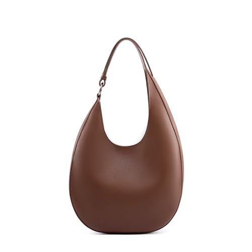 MOSAMHUA Halbmond Ledertasche Damen - Unikat Design Umhängetasche mit verstellbarem Gurt, Exklusive Achselhöhle Schultertasche Hochwertiges Leder von MOSAMHUA