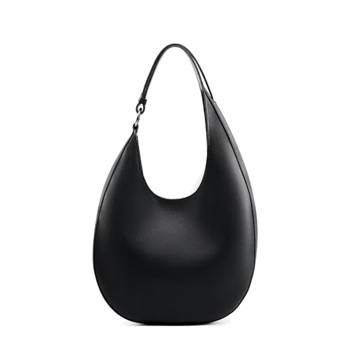 MOSAMHUA Halbmond Ledertasche Damen - Unikat Design Umhängetasche mit verstellbarem Gurt, Exklusive Achselhöhle Schultertasche Hochwertiges Leder von MOSAMHUA