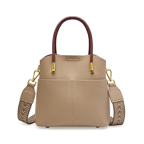 MOSAMHUA Handtaschen für Frauen Wasserdichtes Leder Damen Top Handle Mode Schulter Umhängetasche Casual Tote Purse mit breitem Riemen für die Arbeit Einkaufen von MOSAMHUA