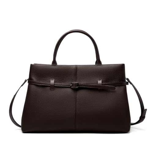 MOSAMHUA Hochwertige Damen Ledertasche für Geschäftsfrauen Elegante Business Shopper mit strukturierter Form Großraum Bürotasche für Pendler von MOSAMHUA