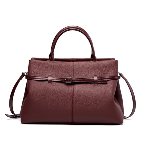 MOSAMHUA Hochwertige Damen Ledertasche für Geschäftsfrauen Elegante Business Shopper mit strukturierter Form Großraum Bürotasche für Pendler von MOSAMHUA