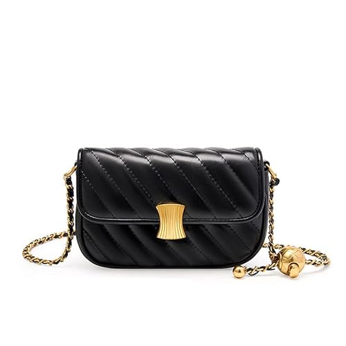 MOSAMHUA Kleine Gesteppte Umhängetasche für Frauen Leder Crossbody Tasche Mode Clutch Handtasche mit Kettenriemen für Dating Arbeit Einkaufen von MOSAMHUA