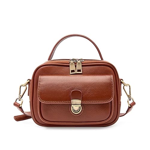 MOSAMHUA Kleine Handtasche Leder Umhängetasche für Frauen Damen Top Handle Bag Mode Crossbody Geldbörse mit verstellbarem Riemen für Arbeit Einkaufen Party von MOSAMHUA