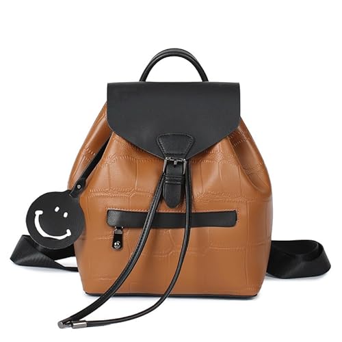 MOSAMHUA Leder Rucksack Damen Cityrucksack Casual Handtasche Reisetasche Tagesrucksack Rucksäcke Modern Rucksacktasche für Frauen für Einkauf Arbeit von MOSAMHUA