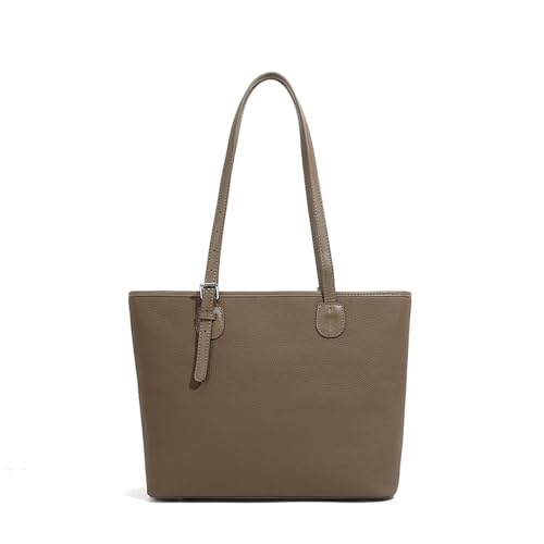 MOSAMHUA Leder Umhängetasche Damen Premium - Große Tragetasche mit Stilvollem Design, Exklusive Schultertasche als Eimerform (Wasserdicht & Vielseitig) für Business und Alltag von MOSAMHUA