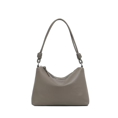 MOSAMHUA Oberes Rindrindenleder Frauenschultertasche unter dem Arm - Einfache und geeignet für den Pendlerverkehr, Großvolumige Frauenschulter- und Querschnitts-Tasche, Tasche in Dimplings-Form von MOSAMHUA