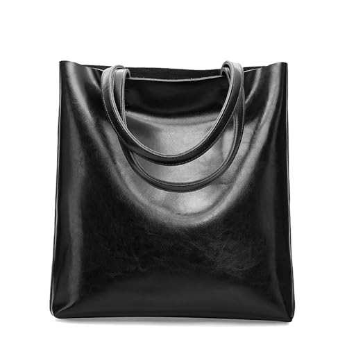 MOSAMHUA Premium Leder Damen Handtasche - Stylische Tote Bag für Frauen | Großes Fassungsvermögen minimalistischer Einkaufstasche | Modische Designer Schultertasche | Ideal für Arbeit & Alltag von MOSAMHUA