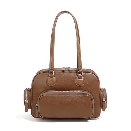MOSAMHUA Premium Leder Damen Tote | Vintage Bucket Stil | Eleganter Designer Handtasche mit Retro Charme | High-End Mode für Damen von MOSAMHUA