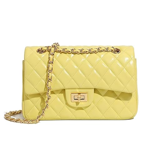 MOSAMHUA Premium Leder Gequiltetes Diamant-Handtasche für Damen | Chic Tweed-Design Kettenriemen Schulter- & Crossbody-Tasche | Luxus Mode mit Eleganzem Gefühl von MOSAMHUA