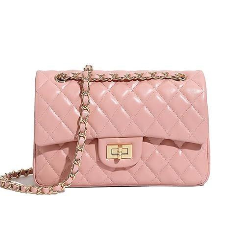 MOSAMHUA Premium Leder Gequiltetes Diamant-Handtasche für Damen | Chic Tweed-Design Kettenriemen Schulter- & Crossbody-Tasche | Luxus Mode mit Eleganzem Gefühl von MOSAMHUA