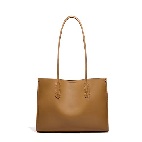MOSAMHUA Premium Weich Leder Tote für Damen | Nische Design Eleganter Schultertasche | Große Kapazität vielseitige Handtasche mit Luxusgefühl von MOSAMHUA