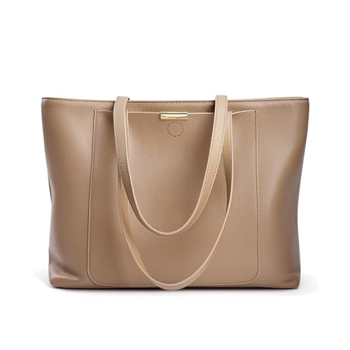 MOSAMHUA Stylisches Großes Tote - Modische, Kombinierbare Echtleder Schultertasche für Damen von MOSAMHUA