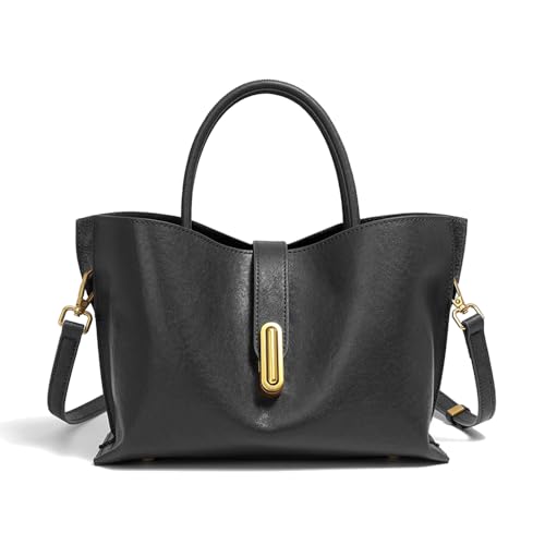 MOSAMHUA Täglicher Pendler Pflanzlich gegerbtes Rindsleder Tote Tasche Damen Handtasche Crossbody von MOSAMHUA