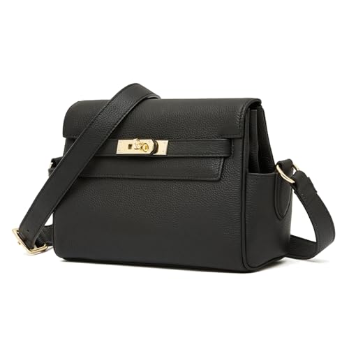 MOSAMHUA Vintage Messenger Bag Kopf Rindsleder Damen Schulter Crossbody Hundert Satteltasche von MOSAMHUA