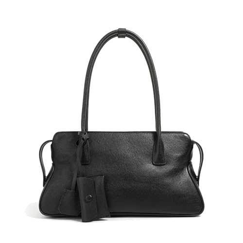 MOSAMHUA Vintage Modische Damenhandtasche | Echt Vegetabilisch Gerannter Leder | Wandelbare Schulter- & Crossbody-Tasche | Retro Stylische Tote mit Handwerkskunst von MOSAMHUA